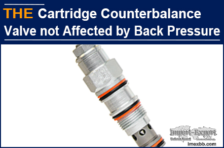 AAK Hydraulic Counterbalance Cartridge Valve not Affected by Back Pressure