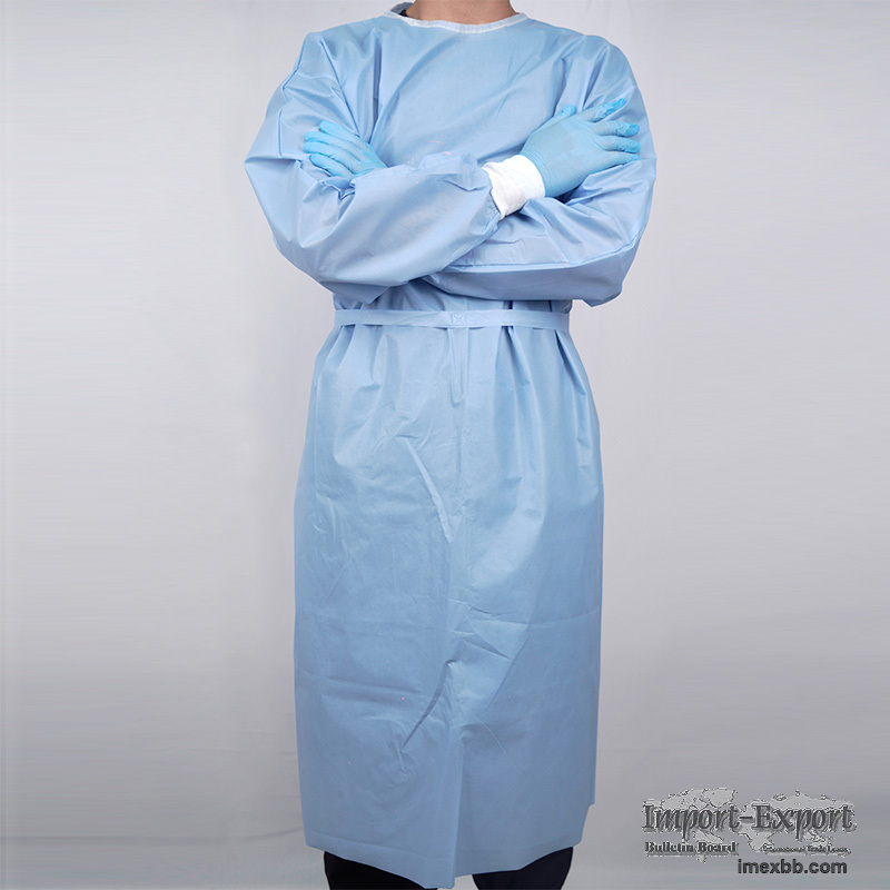AAMI level 1-4 PP+PE disposable medical isolation Gown