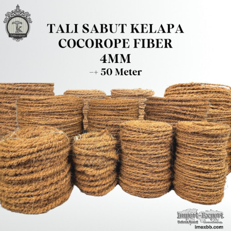 Coconut coir rope 4mm 50 meters - fiber rope - palm fiber rope