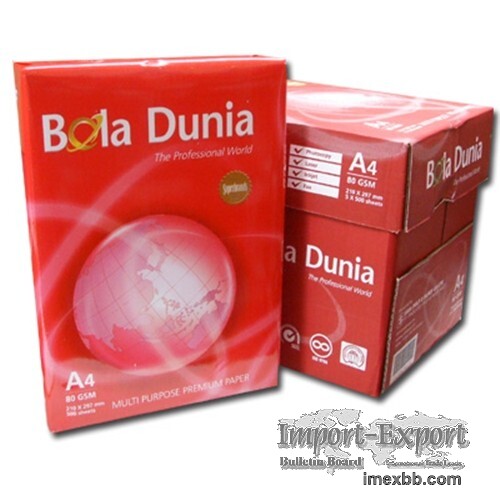 Bola dunia copy paper A4 80 gsm wholesale price