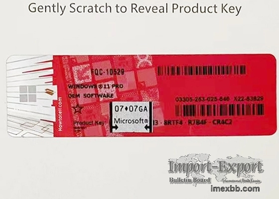 Microsoft Windows 11 COA License Sticker Pro / Home