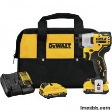 DEWALT 12V MAX Brushless 1/4in. Cordless Impact Driver Kit — 2 Batteries, M