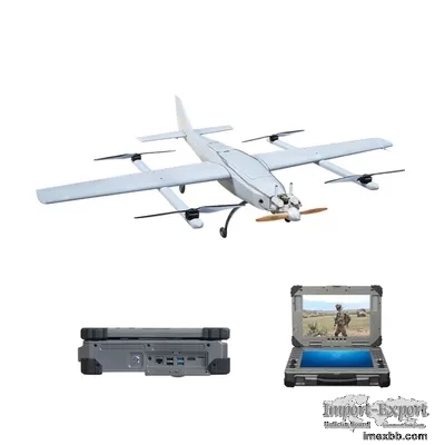 300min Load 4KG Pod 4.6m Wing Length UAV Mapping Inspection Drone VTOL HX4H