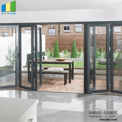 Residential And Commercial Aluminum Frame Glass Sliding Bifold Door Price
