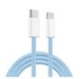 12V 1.67A Type C Charger Cables Blue PD Data Cable Braided Thread ERP