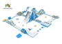 Gaint Customized Outdoor 0.9mm PVC Inflatable Floating Water Park With Clif