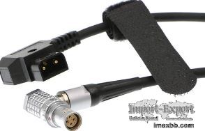 6 Pin Female D Tap To Lemo Cable , Red Epic Power Cable 0.75M Length