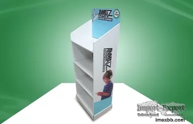 Four-shelf POP Cardboard Display Eco-friendly With Different Header Cards F