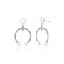 Pearl Circle Personality S925 Sterling Silver Earrings for Girls