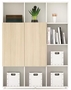 1200mm Melamine Office Furniture File Storage Cabinet 2 Doors Vertical Deco