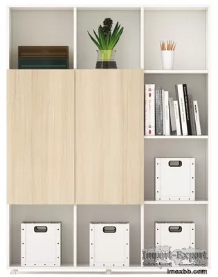 1200mm Melamine Office Furniture File Storage Cabinet 2 Doors Vertical Deco