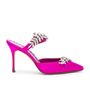 High heels, felt stiletto crystal semi-drag head sandals