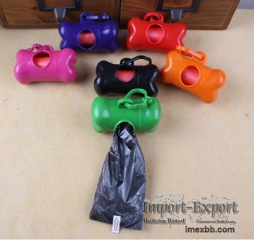 Pet Bone type litter box pet Dog waste bags with holder bag dispenser