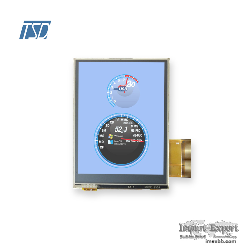 2.8'' tsft lcd display 240x320 resolution with 4-wire RTP