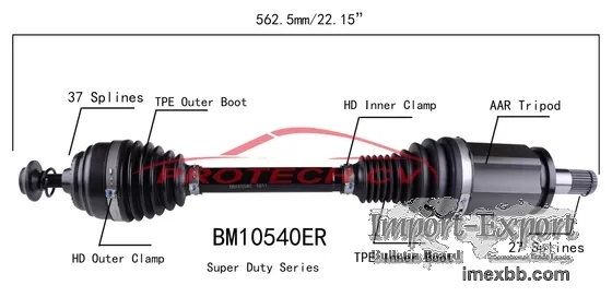 Cold Forging Grinding CV Axle Assembly BM10540ER EXTREME Weather Unit