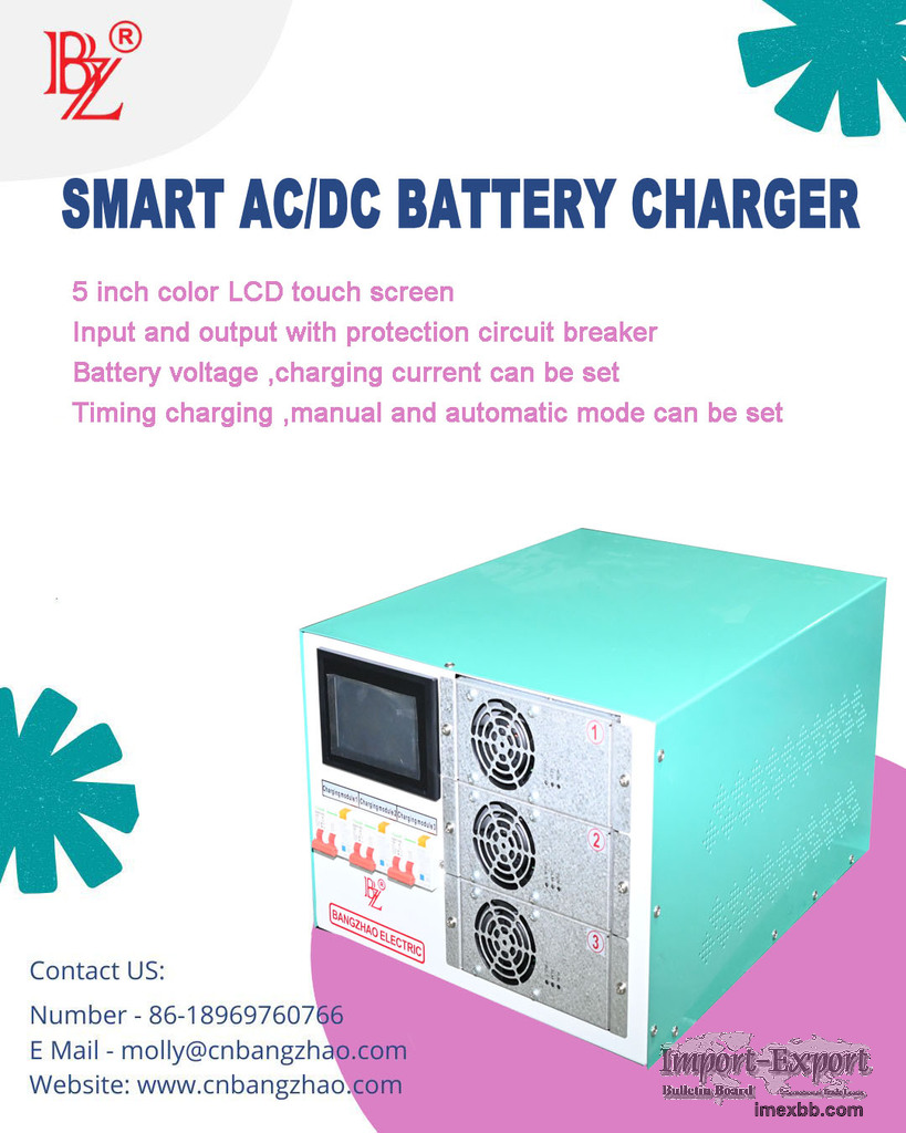Rectifier AC to DC battery charger Cabinet from 20A~300A/150V~1000VDC wide 