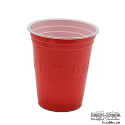 18OZ 530Ml Disposable Plastic Cups Red PS Shot Glasses Plastic For Wine Col
