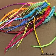 GRIZZLY MULTI COLOUR ROOSTER FEATHERS HAIR EXTENSIONS
