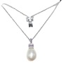 S925 sterling silver necklace women's pearl collarbone chain