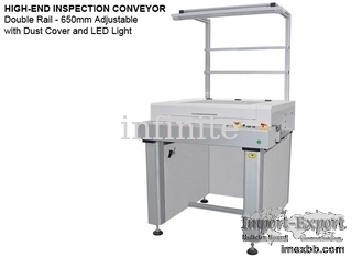 0.8m To 1m PCB Inspection Conveyor Dual Rail High End With Dust Cover