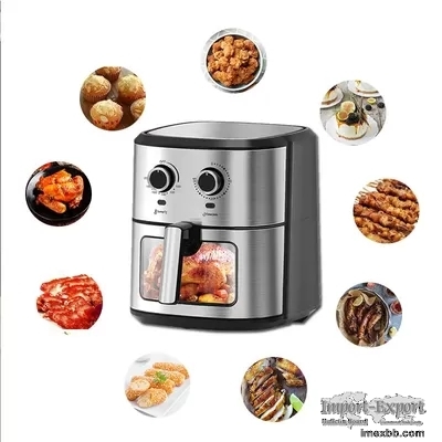 4 In 1 Nonstick Multifunction Home Electric Air Fryer Visible 6.5L