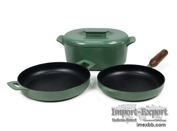 Wholesale New Products Matte Enamel Cast Iron Cookware Set