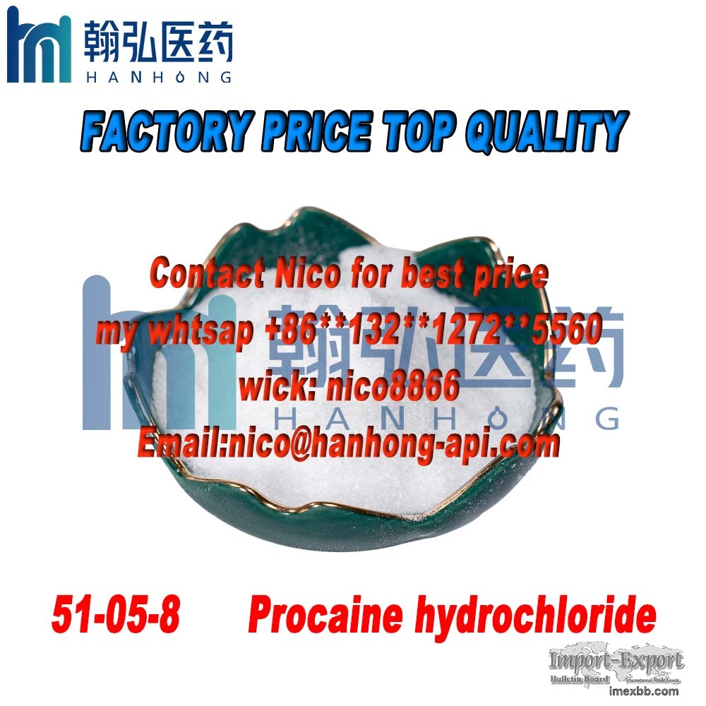 99% purity CAS 51-05-8  Procaine hydrochloride white powder hanhong 