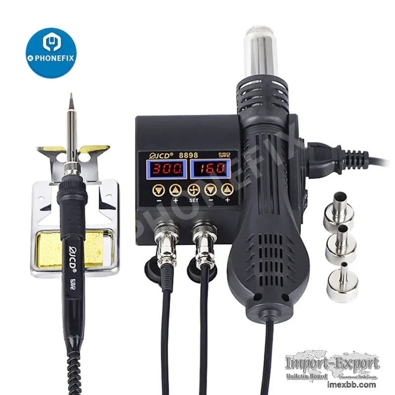 JCD-8898 2 In 1 Hot Air Gun Rework Station