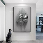 Abstract Statue poster printing painting wall painting Nordic metal figure 
