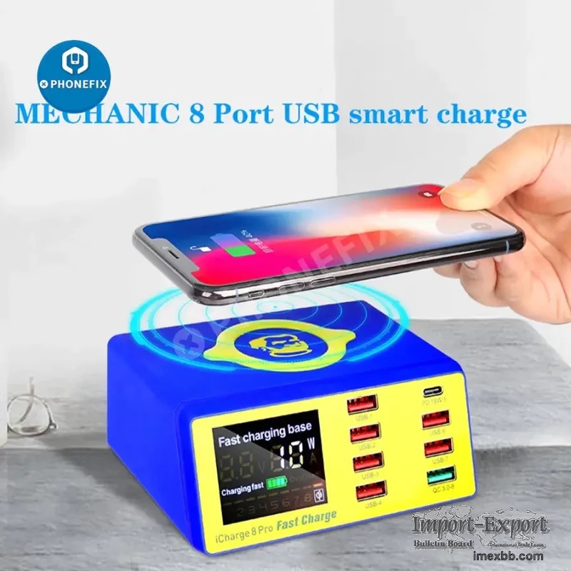 MECHANIC 8 Ports USB Smart Charging Fast Wireless Charger