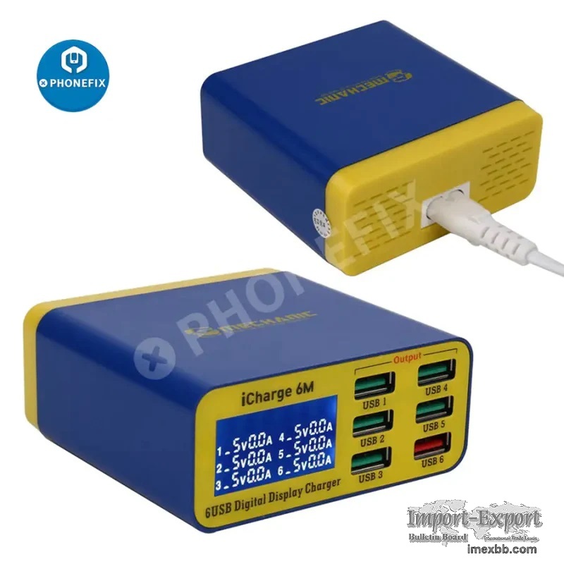 MECHANIC iCharge 6M Multi-port Smart Fast Charger For iPhone Phone Tablet