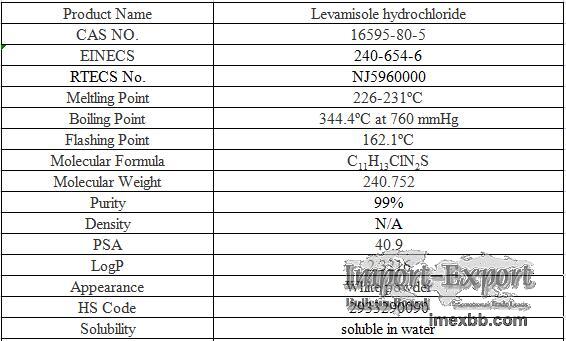 Levamisole hydrochloride CAS 16595-80-5 Great Quality 