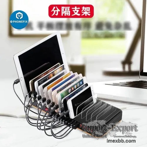  15-Port USB Charging Station Organizer for Phone Tablet Laptop