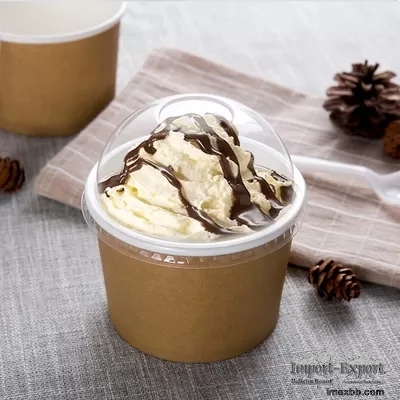 4oz To 32oz Yogurt Biodegradable Disposable Tableware Ice Cream Cup Packagi