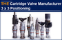 AAK Hydraulic Cartridge Valve is 3 x 3 positioned, business runs smoothly