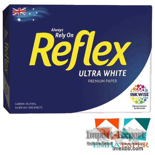 Reflex ultra white copy papers A4 80 gsm $ 0.45