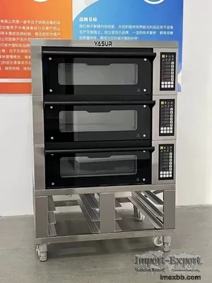Yasur 9 Tray Bakery Deck Oven Electric 300c 40x60 3 Deck Bakery Oven
