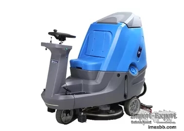 Ride On Drving Floor Scrubber Dryer Machine For Railway Station Blue / Grey