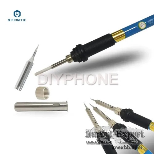 Temperature-controlled soldering iron with 5 tips