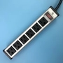Metal Multi Outlet Power Strip With Waterproof Switch For Workshop  Office
