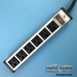 Metal Multi Outlet Power Strip With Waterproof Switch For Workshop / Office