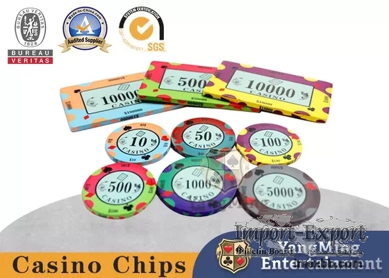 Round 10g Personalized Clay Poker Chips 43mm Diameter