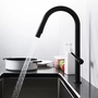 SUS304 Single Handle Pull Down Sprayer Kitchen Faucet Chrome Nickel Finishe