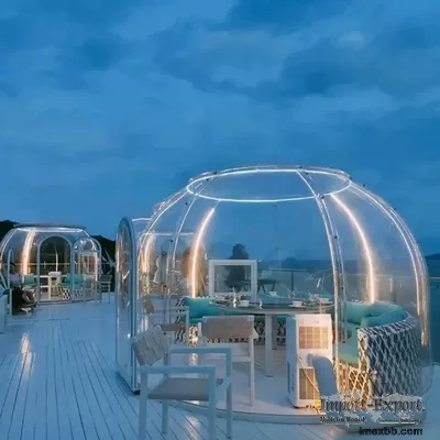 Free Standing 10x10 Transparent Bubble Tent Heat Resistant Polycarbonate Do