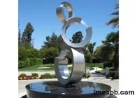 Contemporary Stainless Steel Sculpture Garden Stainless Steel Water Fountai