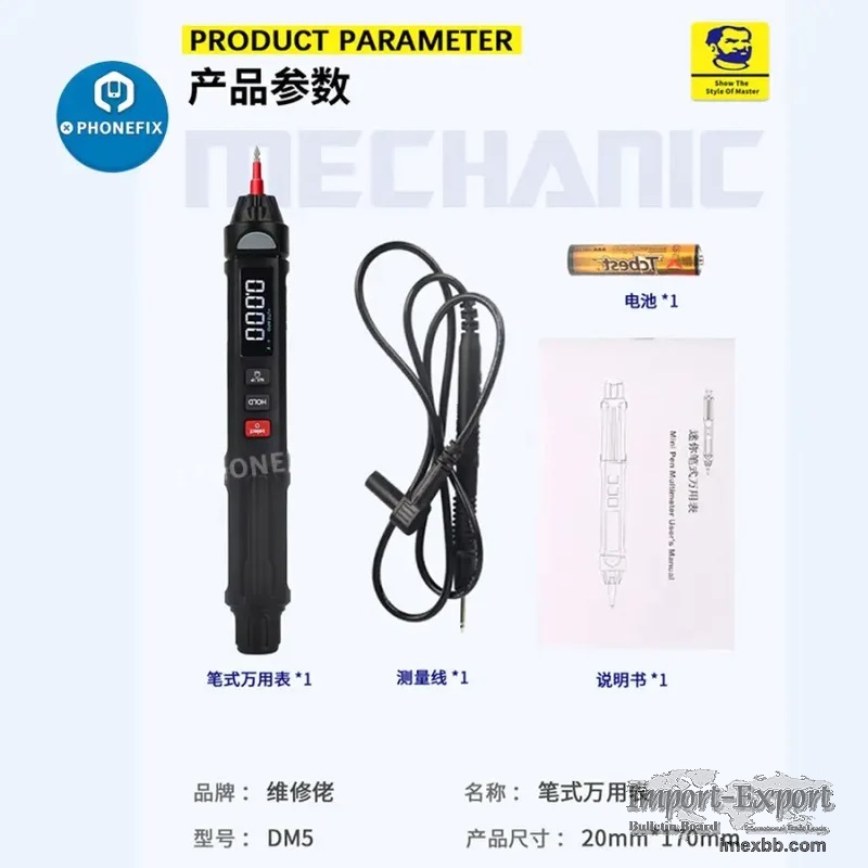   Mechanic MD5 Pen Digital Multimeter Auto Range Tester 