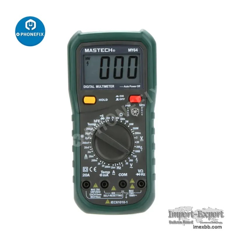  Mastech MY64 Digital Multimeter Capacitance Tester Ammeter 