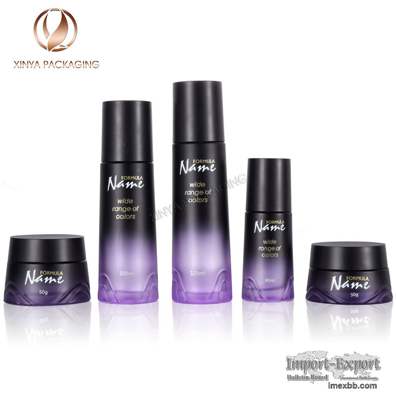 cosmetic bottles glass set cream jar lotion toner container skincare beauty
