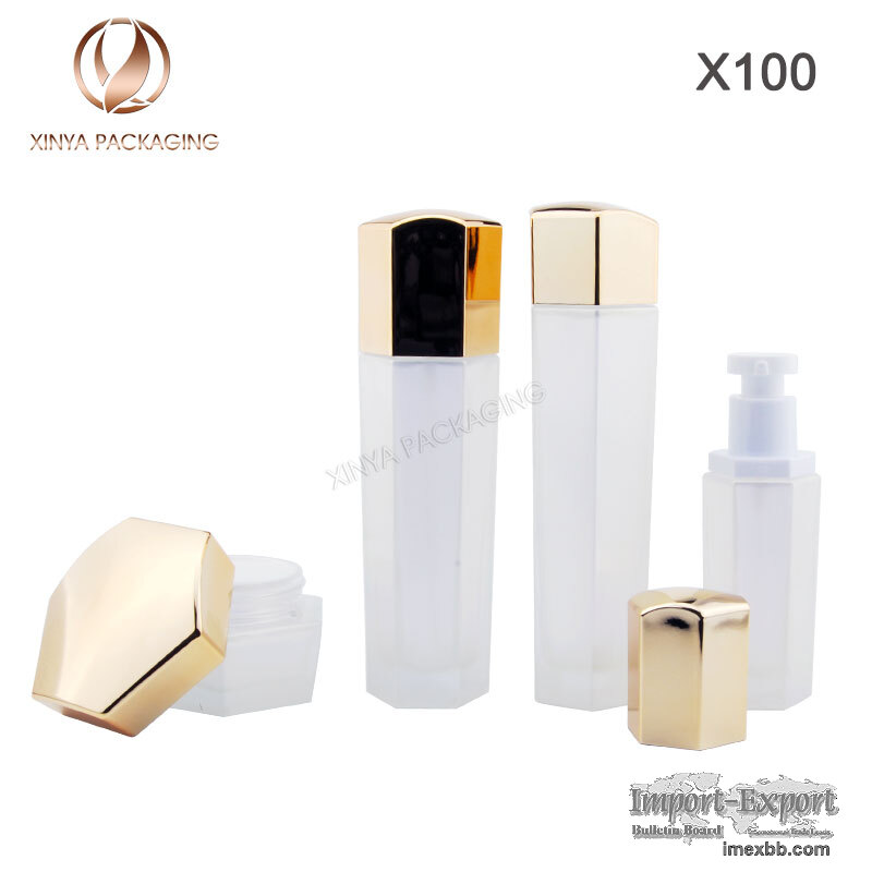 bee cosmetic bottle packaging glass jar set skincare beauty makeup