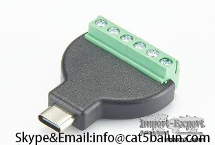 USB-C to screw terminal block